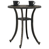 ZNTS Garden Table Bronze Ø48x53 cm Cast Aluminium 4002823