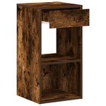 ZNTS Bedside Cabinets with Drawer 2 pcs Smoked Oak 35x34x66.5 cm 858722