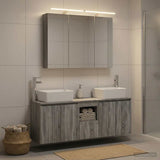 Bathroom Cabinet Set 4 pcs Grey Sonoma Engineered Wood 3406420