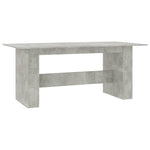 ZNTS Dining Table Concrete Grey 180x90x76 cm Engineered Wood 800472