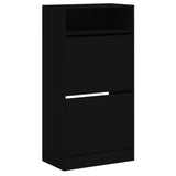 Shoe Cabinet Black 60x34x116 cm Engineered Wood 840016