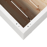 Garden Planter White 80x80x72 cm Solid Wood Pine 3282625