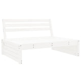 Garden Lounge Set White Solid pine wood Large Modular 3186642