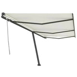 Freestanding Manual Retractable Awning 600x300 cm Cream 3069797
