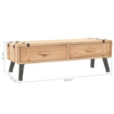 TV Cabinet 110x33x35 cm Solid Firwood 339299