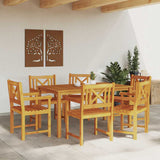 Garden Dining Set 7 pcs Brown Solid Acacia Wood 3375653