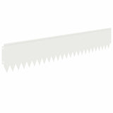 Lawn Edging 10 pcs 103 x 20 cm Steel White 8008374