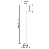 Bollard Lights with Sensor 3pcs 110 cm Stainless Steel IP44 4006034