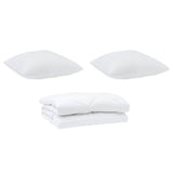 Duvet with Pillow 3 pcs White Microfibre 3377449