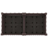 Garden Planter with Wheels Brown 80 x 40 x 29 cm PP 3422954