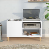 Record Cabinet White 84.5x38x48 cm Engineered Wood 831941