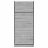 Shoe Cabinet Grey Sonoma 63x24x147 cm Engineered Wood 342548