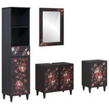 Bathroom Cabinet Set with Drawer 4 pcs Solid Mango Wood 3310143