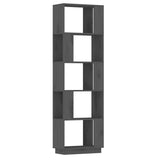 Book Cabinet/Room Divider Grey 51x25x163.5 cm Solid Wood Pine 814046