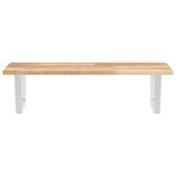 Basin Shelf Wall Mounted Steel and Solid Wood Acacia 3302786