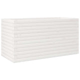 Garden Planter White 90x40x45.5 cm Solid Wood Pine 847269
