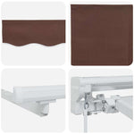 Retractable Awning Manual Brown 350x200 cm Fabric 3329673