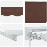 Awning Frame Brown 400 x 200 cm Polyester with PU coating 3329817