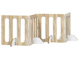 Folding Pet Fence 4 pcs Sonoma Oak 201 x 38 x 70 cm 8005958
