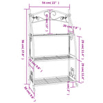 ZNTS Flower Rack Black 56x30x96 cm Steel 319353