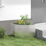 Corner Planter Silver 45 x 45 x 35 cm Stainless steel 883651