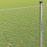 Hexagon Fence Silver 0.5 x 100 m Galvanised steel 42005742