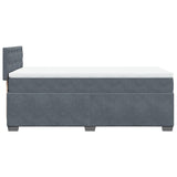 Box Spring Bed with Mattress Dark Grey 100x200 cm Velvet 3286247