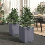 ZNTS Planters 2 pcs Blue Grey 30x30x37 cm Polypropylene 364180