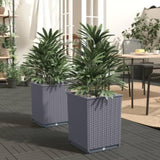 ZNTS Planters 2 pcs Blue Grey 30x30x37 cm Polypropylene 364180