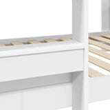 Bunk Bed for Kids White 80 x 200 cm Engineered Wood 3410523