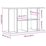 Aquarium Stand Old Wood 100x40x60 cm Engineered Wood 857274