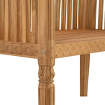 Garden Bench Brown 127.5 x 52 x 80 cm Solid teak wood 42006347