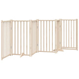 Dog Gate with Door Foldable 6 Panels 300 cm Solid Wood Fir 352271