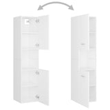 804997 Bathroom Cabinet White 30x30x130 cm Engineered Wood