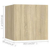 7 Piece TV Cabinet Set Sonoma Oak Engineered Wood 3079022