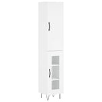 Highboard White 34.5x34x180 cm Engineered Wood 3199073