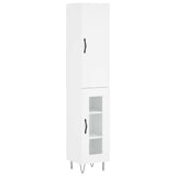 Highboard White 34.5x34x180 cm Engineered Wood 3199073