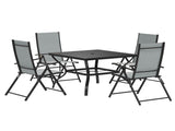 Five-Piece Steel Frame Patio Set - Grey/Black T3398P315962