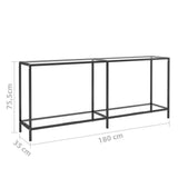 Console Table Transparent 180x35x75.5 cm Tempered Glass 331702