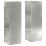 Plant Stand 2 pcs Silver 24 x 24 x 75 cm Galvanised steel 865825