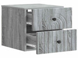 Wall-Mounted Bedside Cabinet 2 pcs Grey Sonoma Engineered Wood 898138