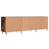 TV Cabinet Smoked Oak 150x30x50 cm Engineered Wood 829081