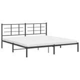 Bed Frame Black Powder-coated steel Double Bed Frame 355567