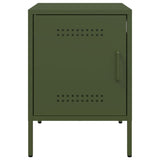 Bedside Cabinet Olive Green 36x39x50.5 cm Steel 842918