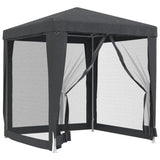 ZNTS Party Tent with 4 Mesh Sidewalls Anthracite 2x2 m HDPE 319219