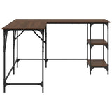 Desk Brown Oak 139x139x75 cm Engineered Wood 837591