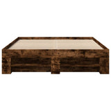 Bed Frame without Mattress Smoked Oak 140x200 cm Engineered Wood 3295475
