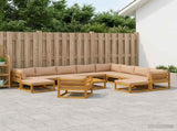 Sofa Set 12 pcs Natural Solid Acacia Wood 3417294