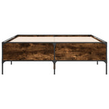 Bed Frame without Mattress Smoked Oak 120x200 cm 3279804