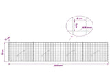 Gabion with 5 mm Wire and 5x5 cm Mesh 200x10x50 cm 3463942